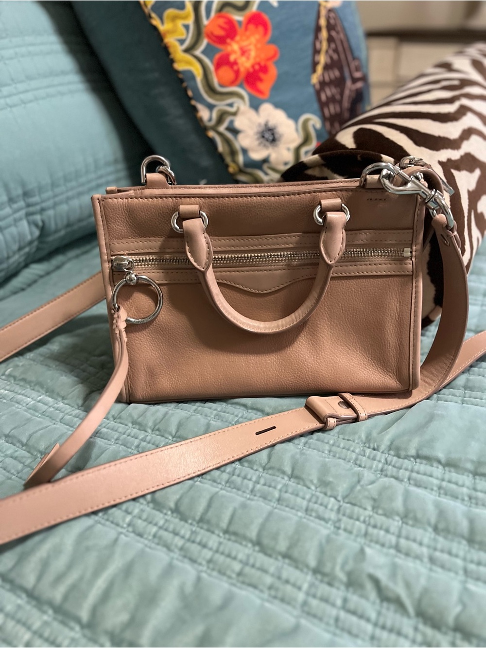 Rebecca Minkoff Blush Pink Leather Crossbody Satchel